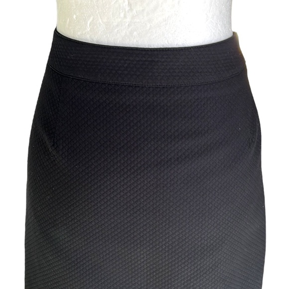 J. McLaughlin Black Textured Cotton Blend Gold Button Pocket Skirt - 10 - Picture 8 of 12